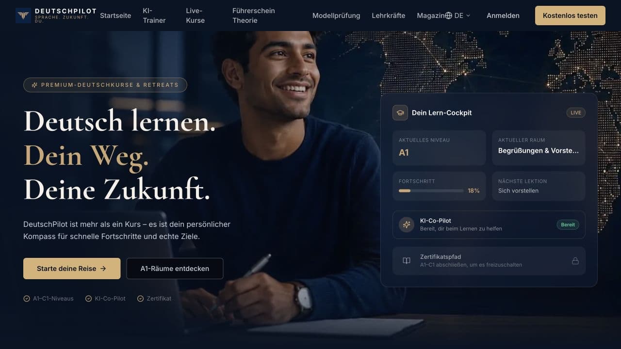 DeutschPilot Deutsch-Sprachschule demo