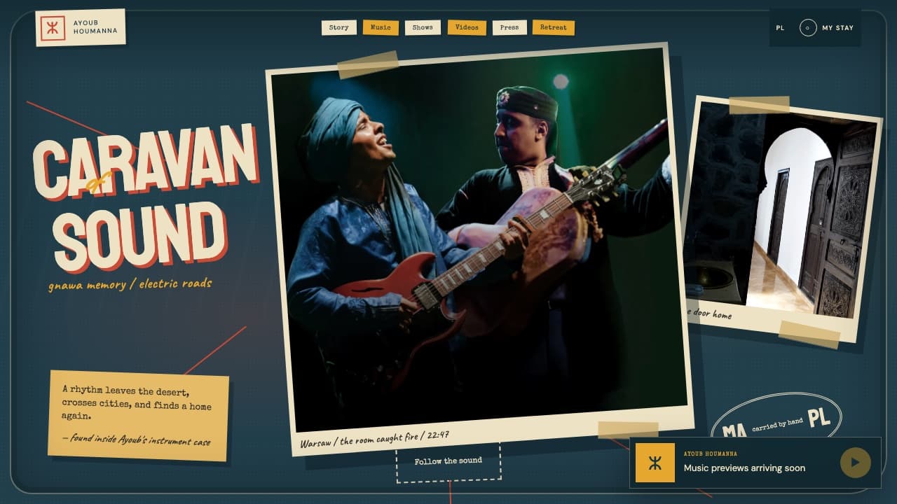 Houmanna live website preview